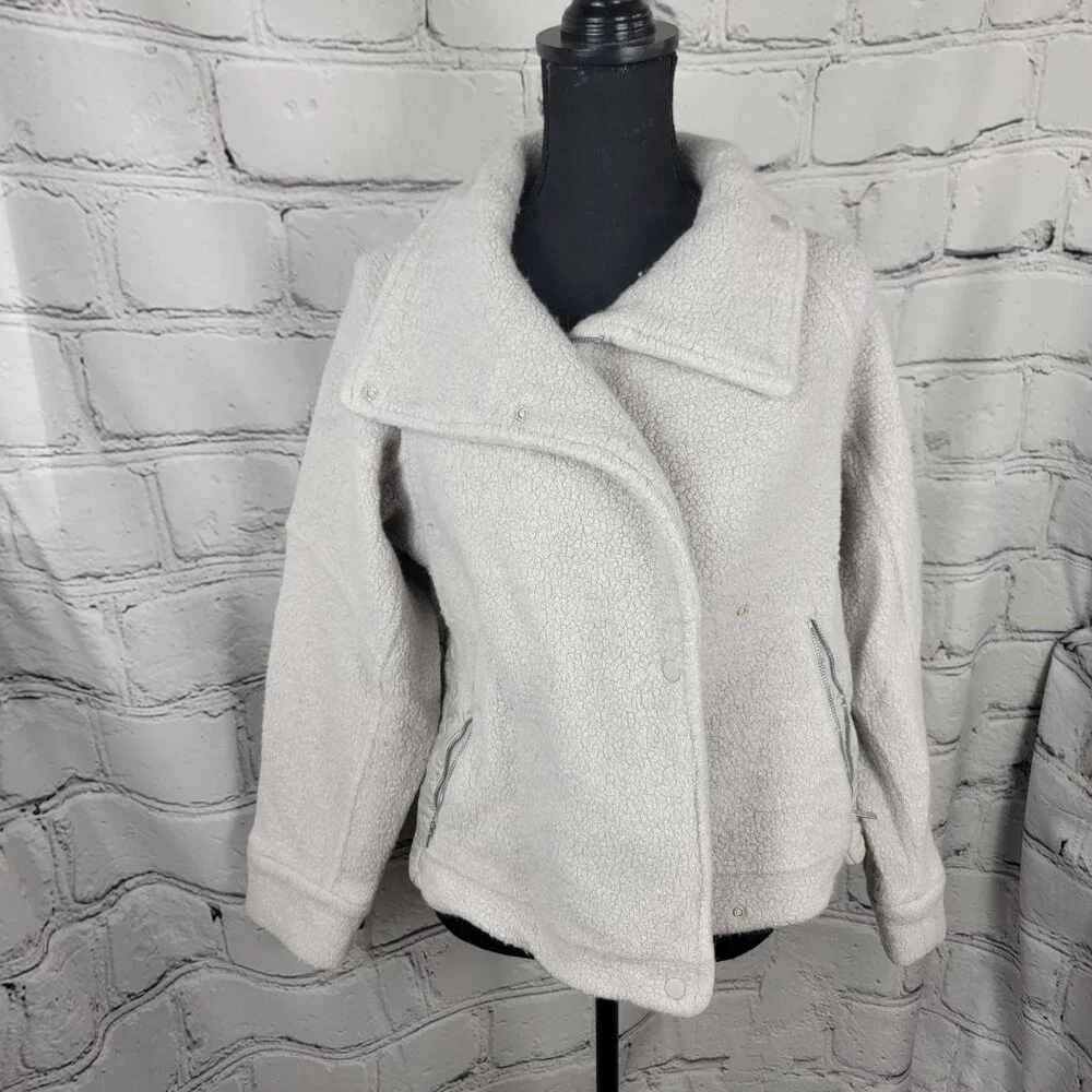 LULULEMON Show Me The Sherpa Jacket Women Size 6‎ Wool Blend Casual Athleisure